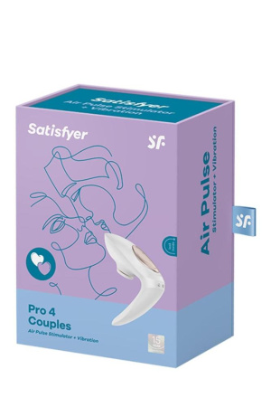Вібратор для пар із вакуумним стимулятором SATISFYER PRO 4 COUPLES