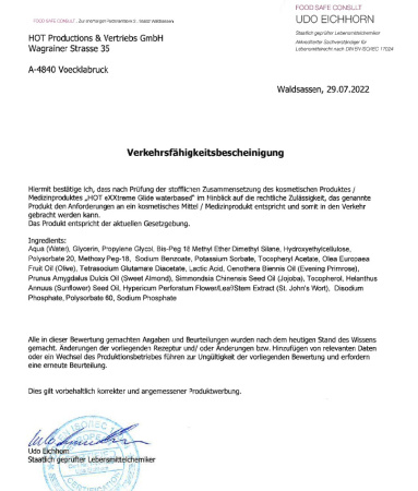 Анальний лубрикант на водній основі eXXtreme Glide, 30 мл