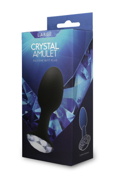 Анальная пробка CRYSTAL AMULET SILICONE BUTT PLUG LARGE