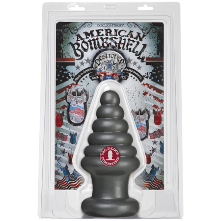 Анальна пробка для фістингу Doc Johnson American Bombshell Destroyer Gun Metal, діаметр 10,7 см