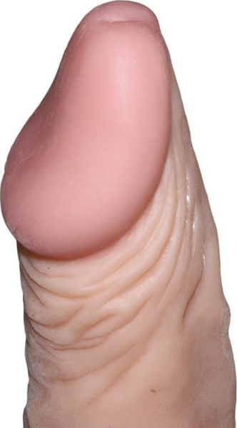 Вібратор гігант BIGSTUFF на присосці з пультом, тілесний