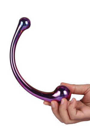 DT21836 Изогнутый стеклянный фаллоимитатор Dream Toys GLAMOUR GLASS CURVED BIG WAND || DT21836 Вигнутий скляний фалоімітатор Dream Toys GLAMOUR GLASS CURVED BIG WAND
