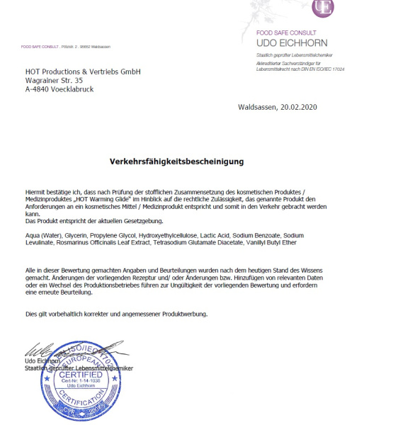 Зігріваючий лубрикант на водній основі WARMING Glide, 100 мл