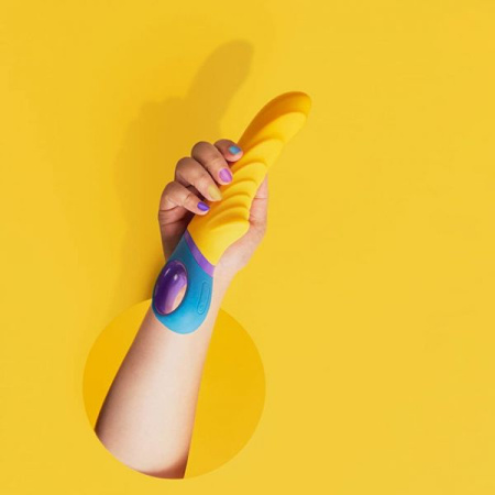 Вібратор PMV20 Tone для точки G, 23 см, жовтий