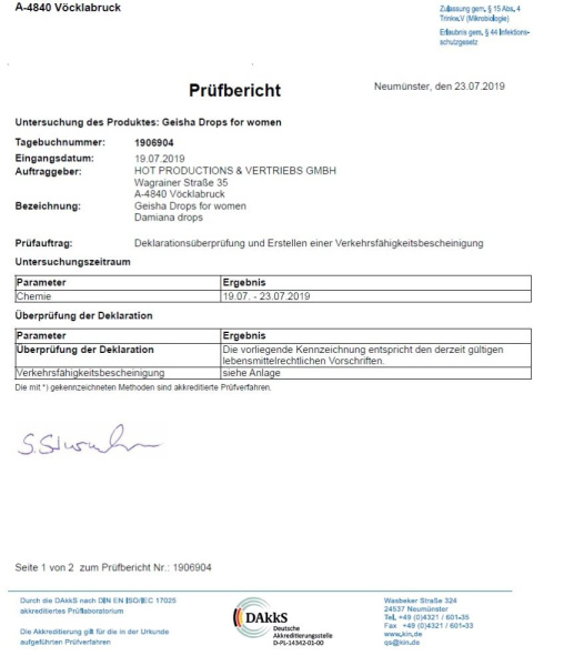 Збудливі краплі для жінок SHIATSU Geisha, 30 мл