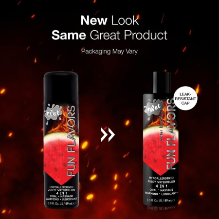 Розігріваючий їстівний лубрикант 4 в 1 Wet Fun Flavors кавун 89 мл