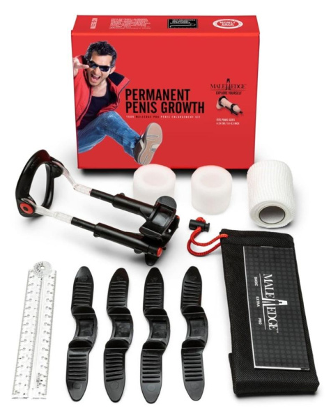 Экстендер для увеличения члена Male Edge Pro, ремешковый, масса всего 65 г, прочный пластик