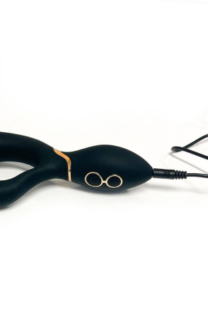 Вібромасажер кролик Dream Toys ELITE AMELIE LUXXE, Черный, Розмір посилки : 9,00 х 26,00 х 5,00