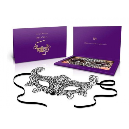 Маска на очі ажурна RianneS SOIREE MASK II BRIGITTE, Черный