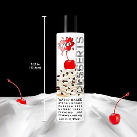 WT43066 Съедобный Лубрикант WET Whipped Cream ( со вкусом сливок) 89 мл || WT43066 Їстівний Лубрикант WET Whipped Cream (зі смаком вершків) 89 мл