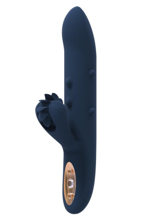 Вібромасажер з функцією рухомих кульок GODDESS ATHENA, Синий