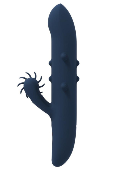 Вібромасажер з функцією рухомих кульок GODDESS ATHENA, Синий